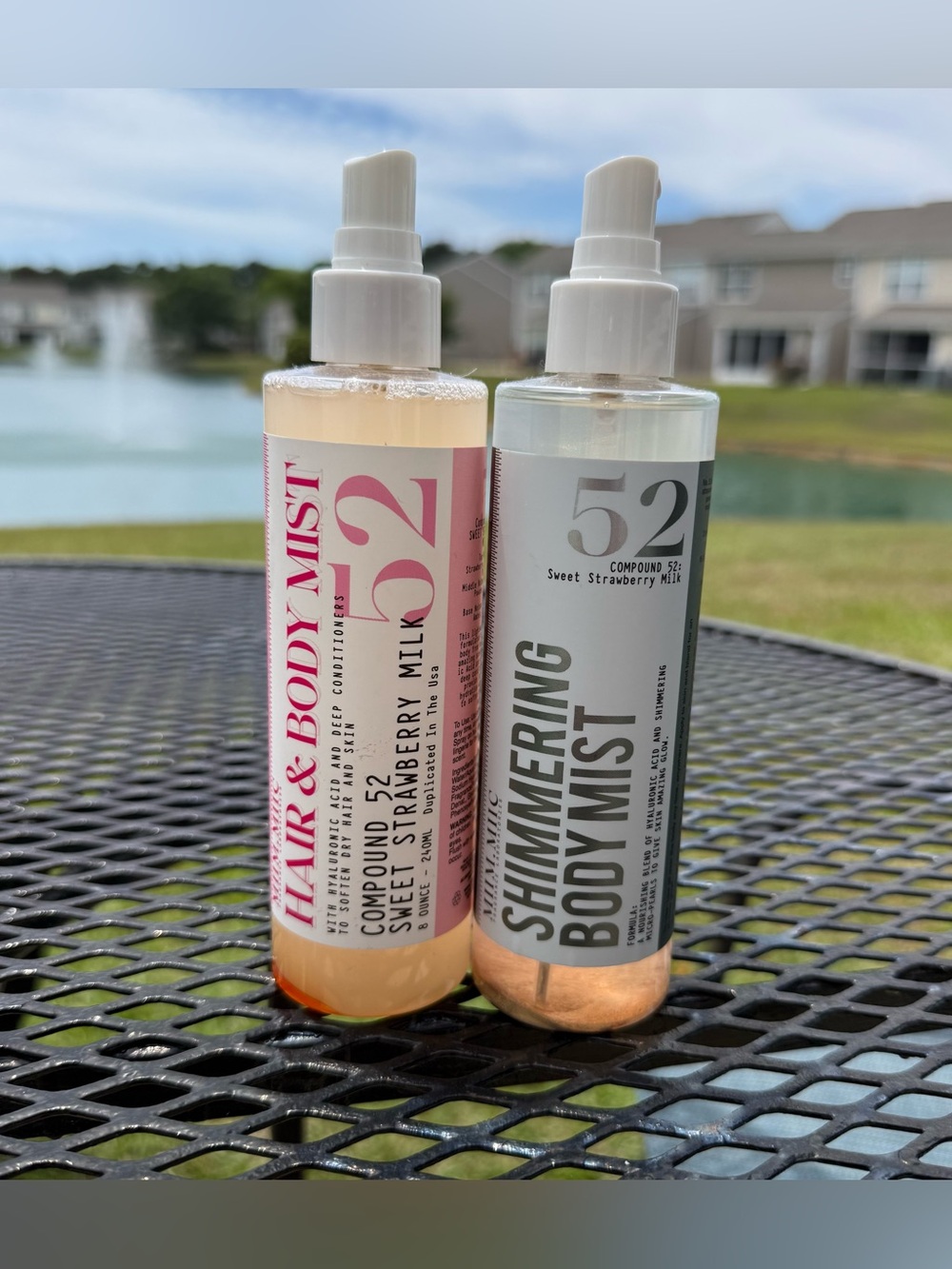 Sweet Strawberry Milk Shimmer Body Mist Hair & Body Spray Duo Y2K Coquette
